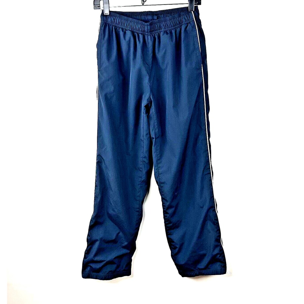 Lands End Boy Athletic‎ Track Pants 13-14 Years 16 Blue Zip Legs Pockets Elastic
